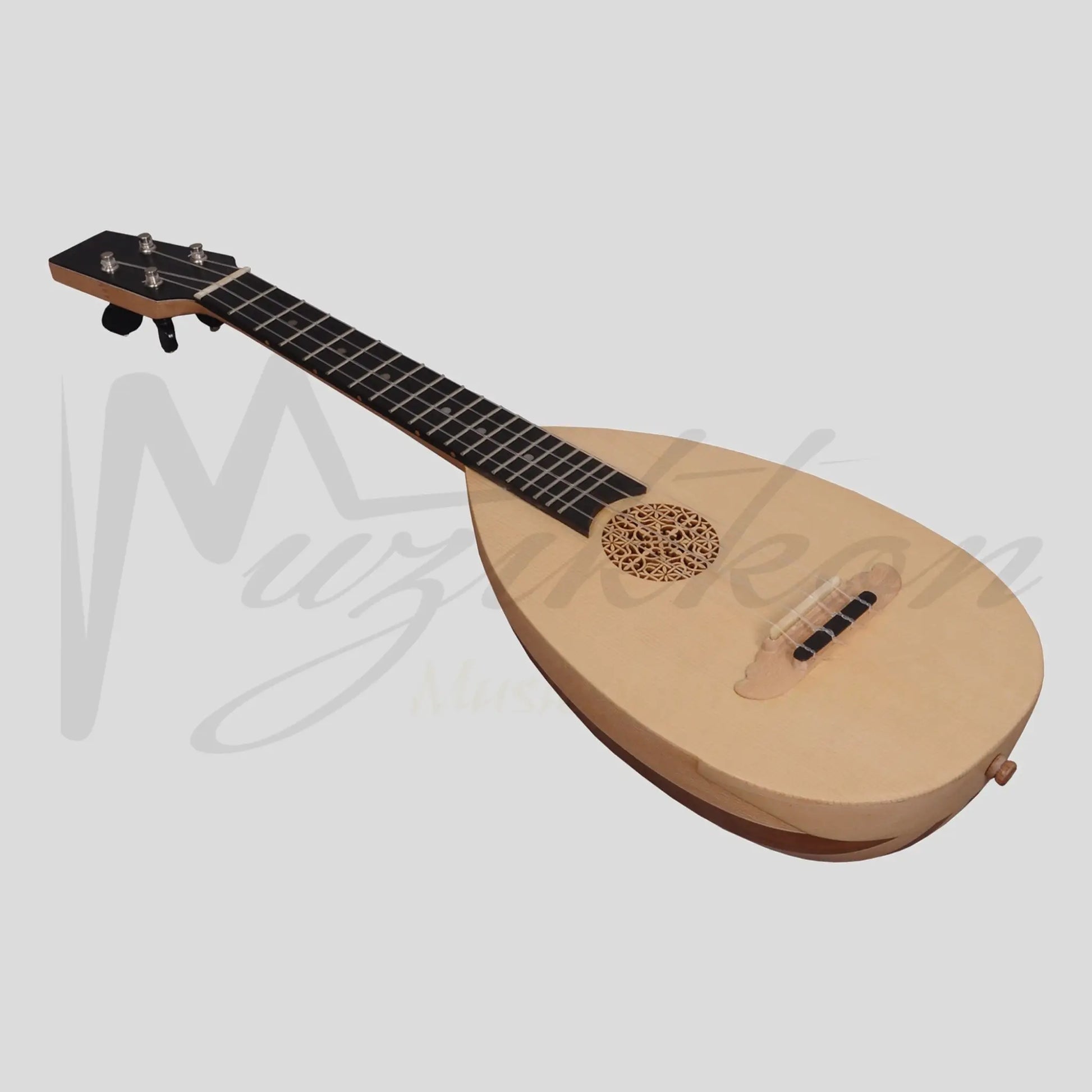 Heartland Baroque Ukulele 4 String Concert Variegated Walnut And Lacewood Left Handed