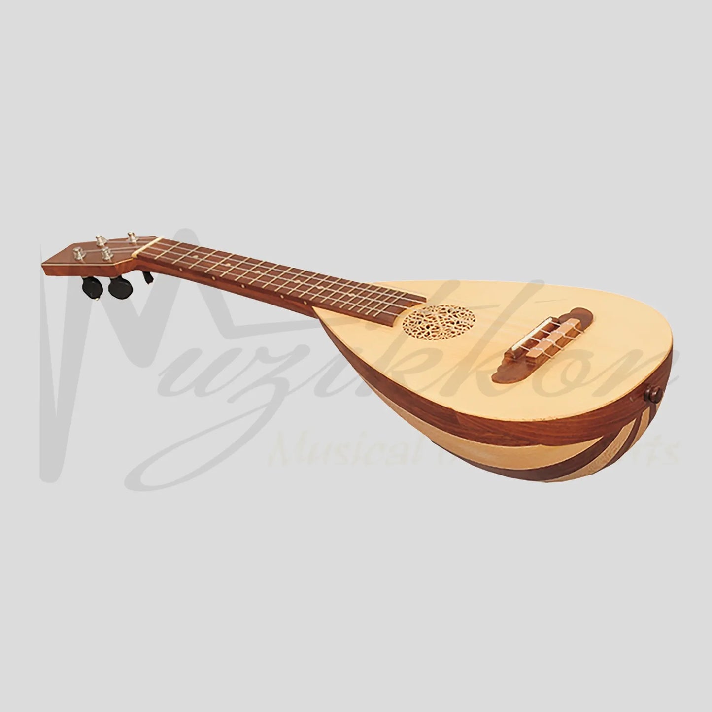 Heartland Baroque Ukulele 4 String Soprano Variegated Rosewood And Lacewood