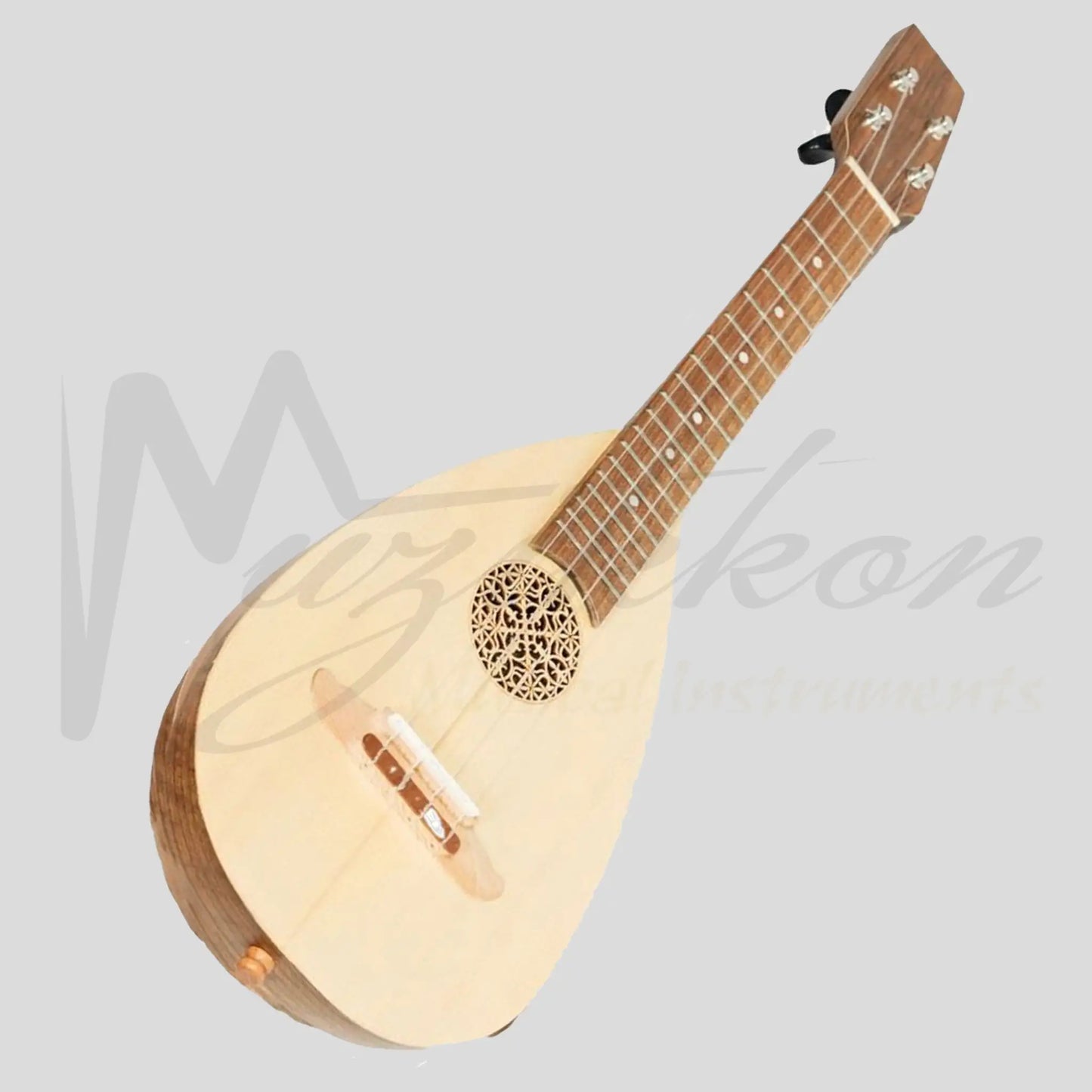 Heartland Baroque Ukulele 4 String Soprano Variegated Walnut And Lacewood Left Handed