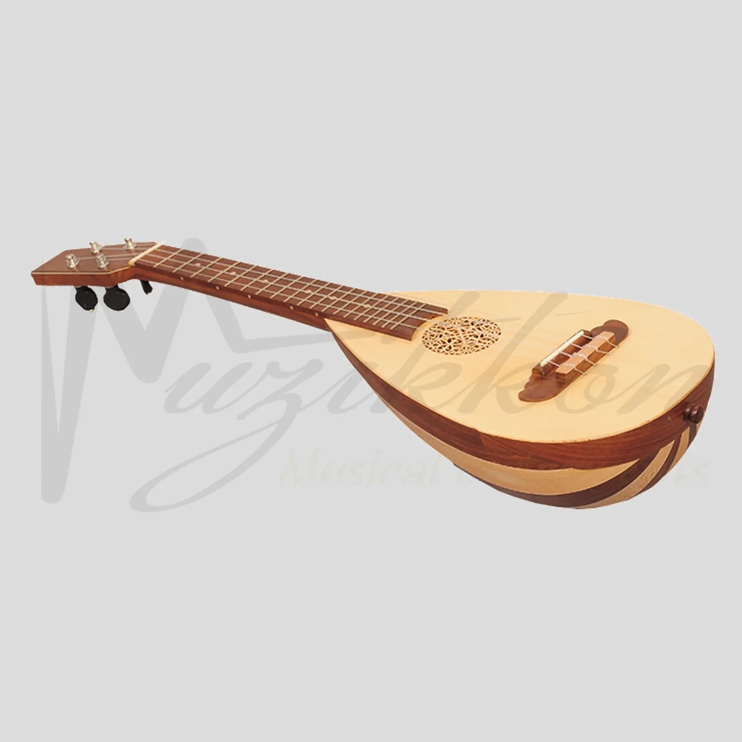 Heartland Baroque Ukulele 4 String Tenor Variegated Rosewood And Lacewood