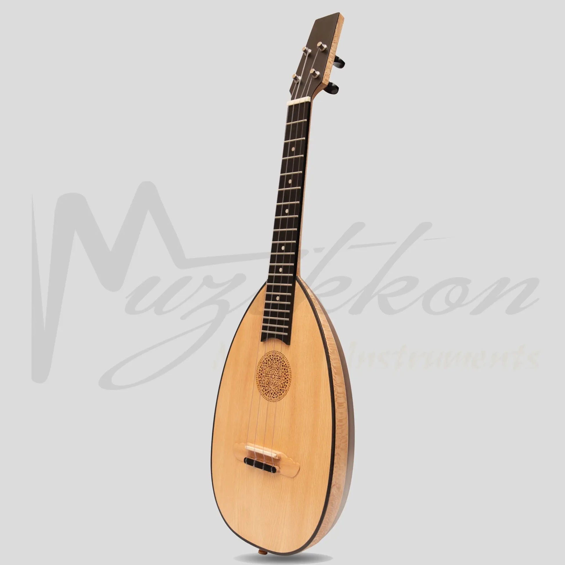 Heartland Baroque Ukulele 4 String Tenor Variegated Walnut And Lacewood Left Hand