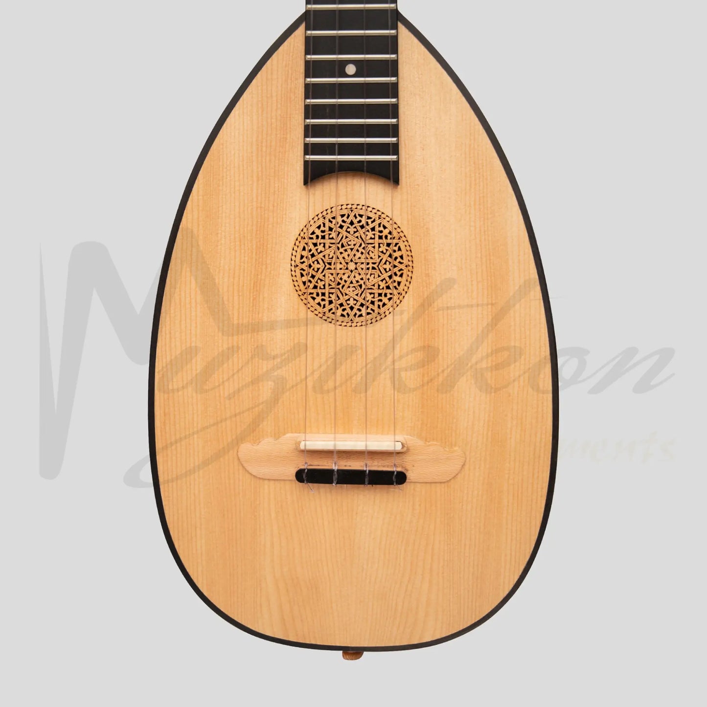 Heartland Baroque Ukulele 4 String Tenor Variegated Walnut And Lacewood Left Hand