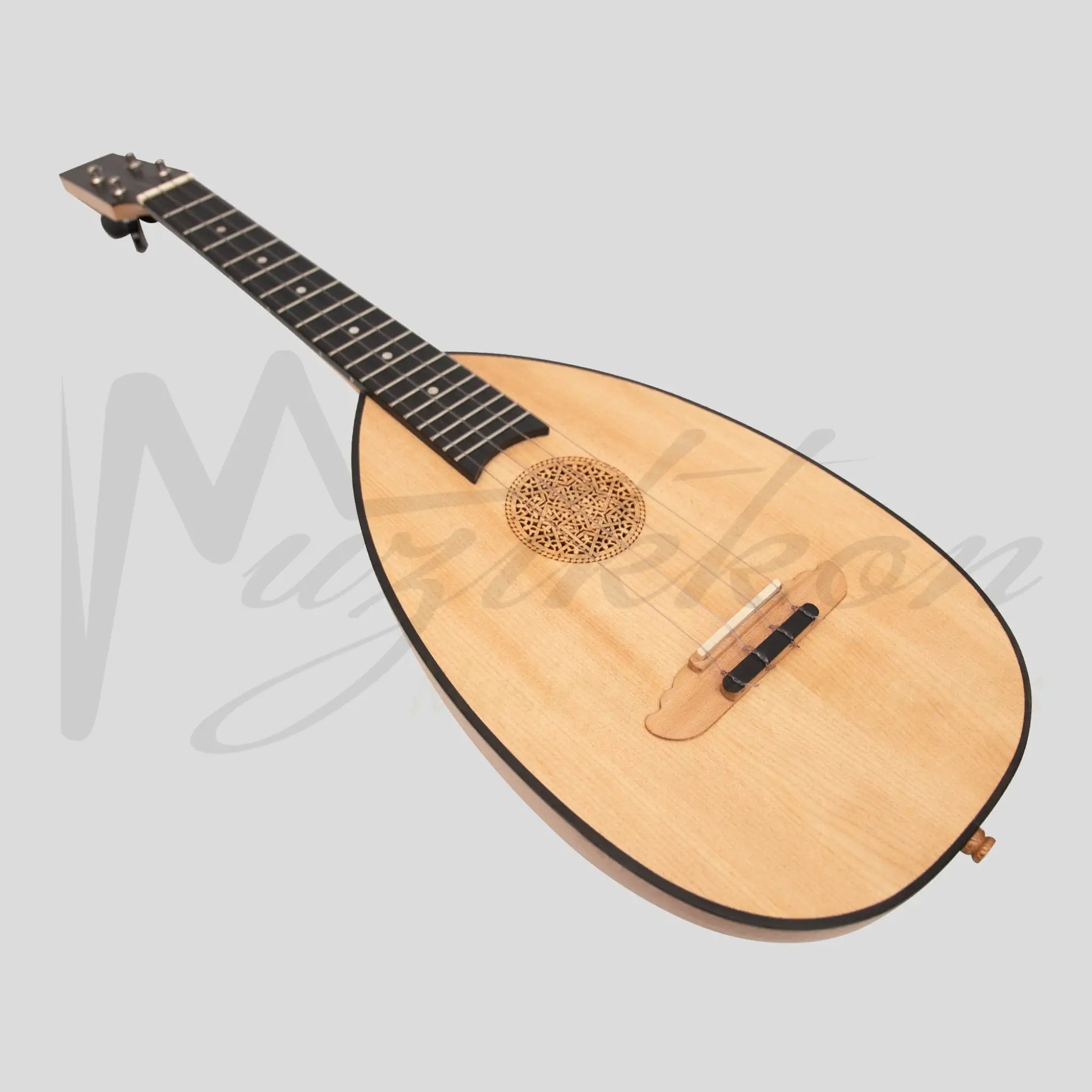 Heartland Baroque Ukulele 4 String Tenor Variegated Walnut And Lacewood Left Hand