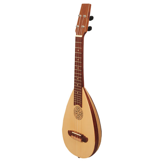 Heartland Baroque Ukulele, 4 String Baritone Variegated Rosewood And Lacewood Muzikkon