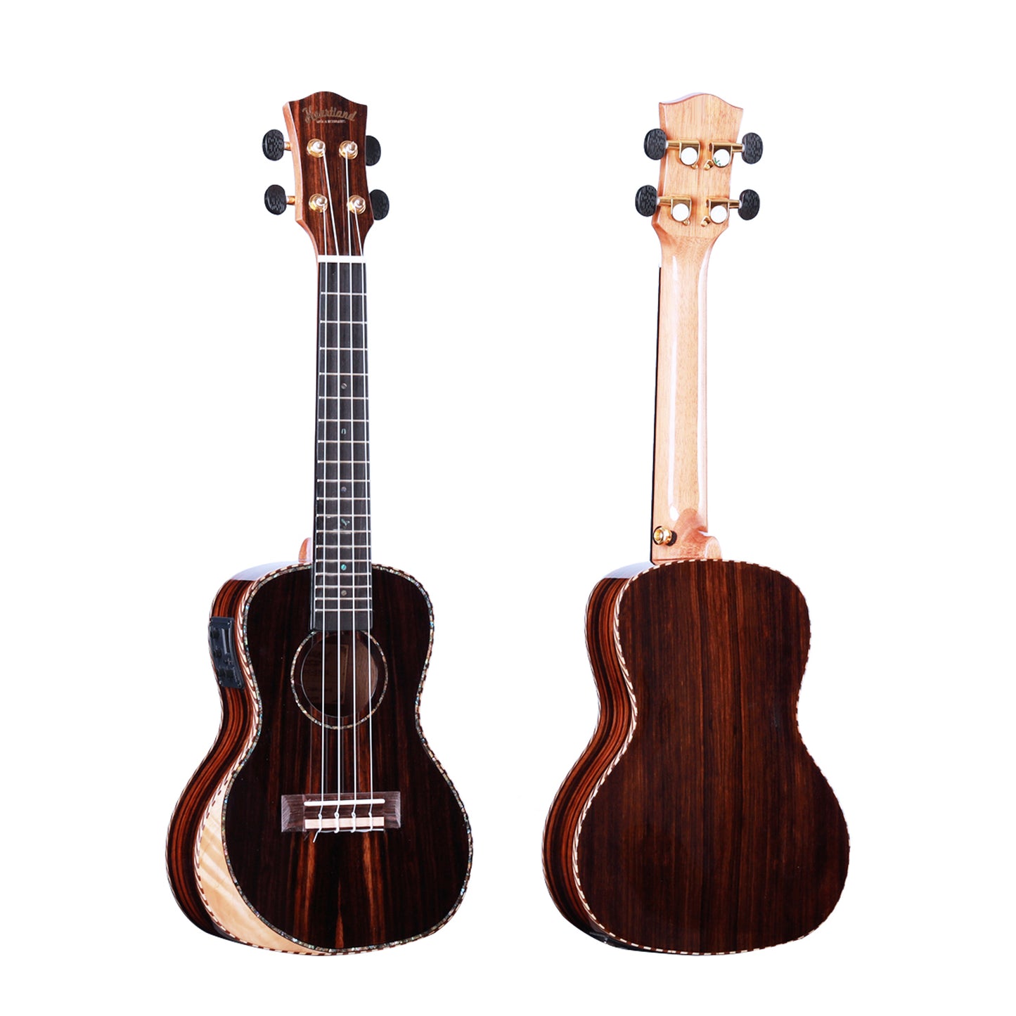 Heartland Concerto Ukulele Ebony con EQ