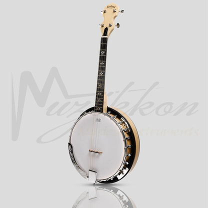 Heartland Deluxe Irish Tenor Banjo 17 Frets With 24 Bracket And Closed Solid Back Maple Finish