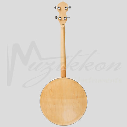 Heartland Deluxe Irish Tenor Banjo Left Handed 19 Frets 24 Bracket Closed Solid Back Maple Finish