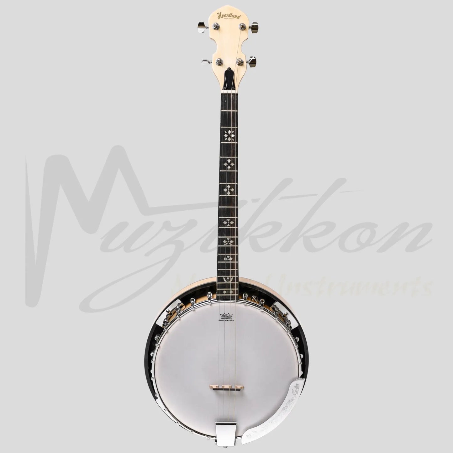 Heartland Deluxe Irish Tenor Banjo Left Handed 19 Frets 24 Bracket Closed Solid Back Maple Finish