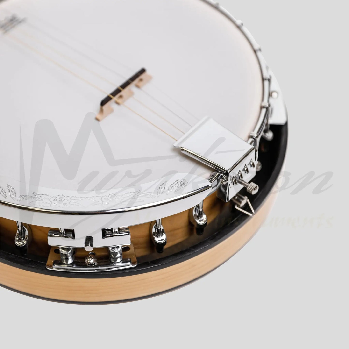 Heartland Deluxe Irish Tenor Banjo Left Handed 19 Frets 24 Bracket Closed Solid Back Maple Finish