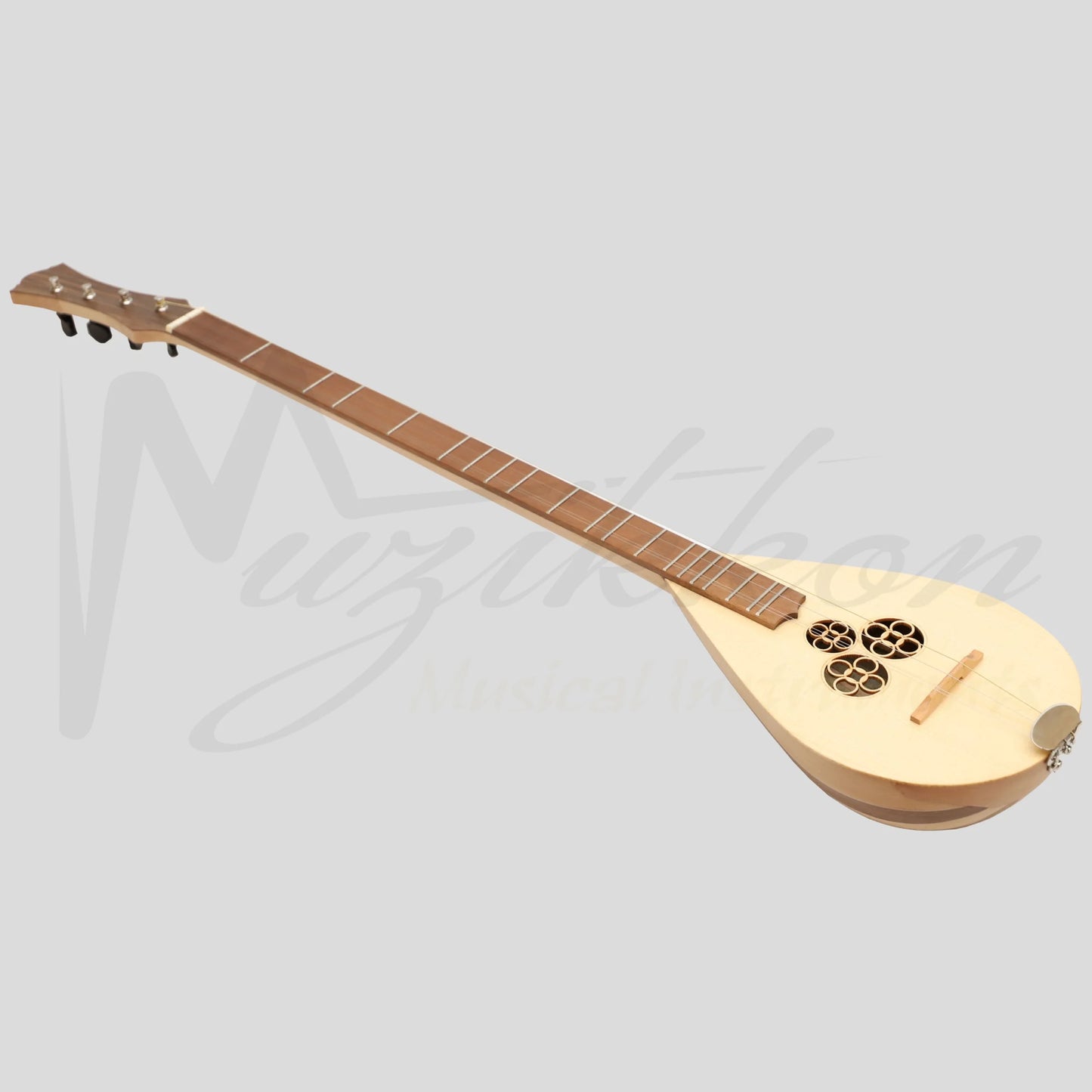 Heartland Wildwood Dulcimer Banjo 4 String Variegated Walnut Lacewood Left Hand