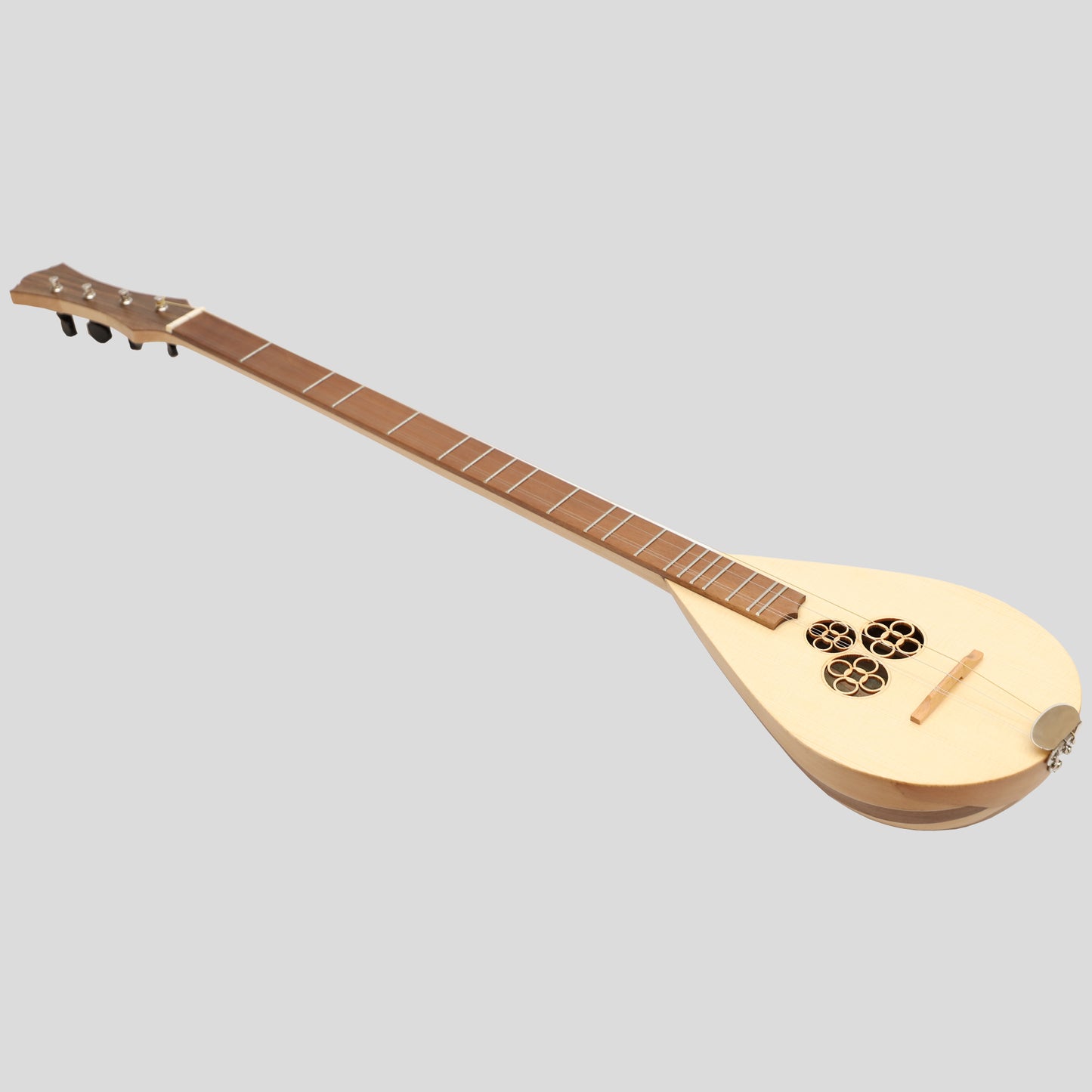 Heartland Wildwood Dulcimer Banjo, 4 String Variegated Walnut Lacewood Left Hand