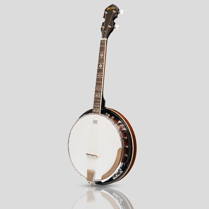 Heartland 4 Corde 17 Fret Irish Tenor Banjo Left Handed Player Series con finitura chiusa e solida sunburst