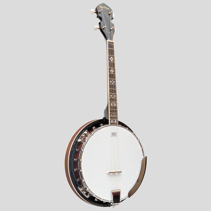 Heartland 4 Corde 17 Fret Irish Tenor Banjo Left Handed Player Series con finitura chiusa e solida sunburst