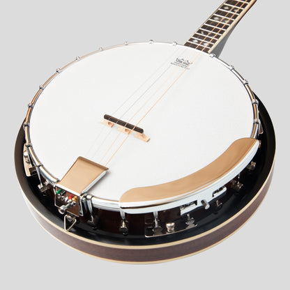 Heartland 4 Corde 17 Fret Irish Tenor Banjo Left Handed Player Series con finitura chiusa e solida sunburst