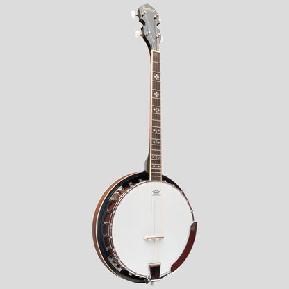 Heartland 4 String 19 Fret Irish Tenor Banjo Left Handed Player Series mit geschlossenem Solid Back Sunburst Finish