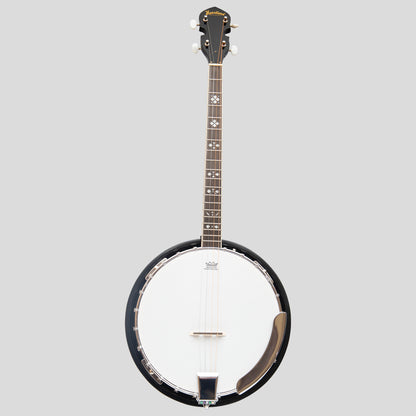 Heartland 4 String 19 Fret Irish Tenor Banjo serie di giocatori mancini con finitura chiusa Solid Back Sunburst