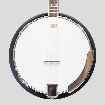 Heartland 4 String 19 Fret Irish Tenor Banjo Left Handed Player Series mit geschlossenem Solid Back Sunburst Finish