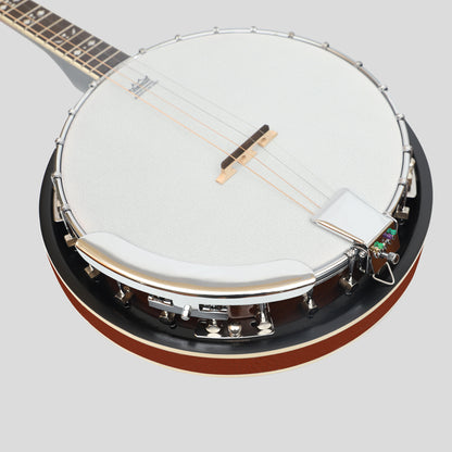 Heart land 4 String 19 Fret Irish Tenor Banjo Player Series mit Closed Solid Back Sunburst Finish