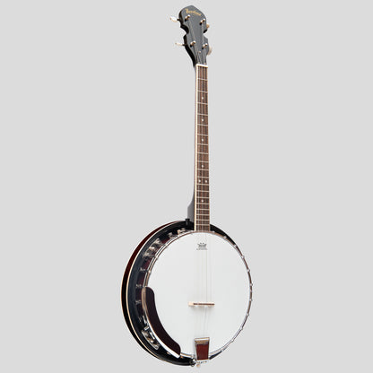 Heartland 4 Corde Banjo 19 tasti Irish Tenor Banjo 24 Staffa con schienale solido chiuso