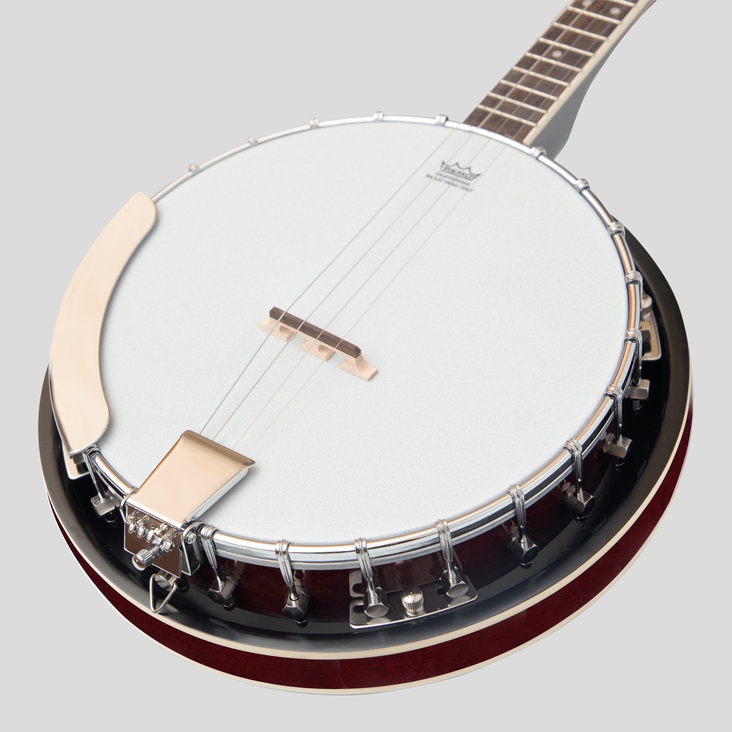 Heartland 4 Corde Banjo 19 tasti Irish Tenor Banjo 24 Staffa con schienale solido chiuso