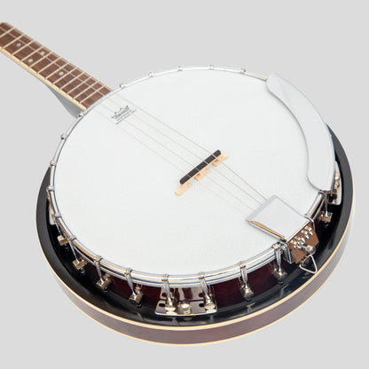 Heartland 4 String Banjo 19 Frets Irish Tenore Banjo Mano Sinistro 24 Staffa Con Schiena Solida Chiusa