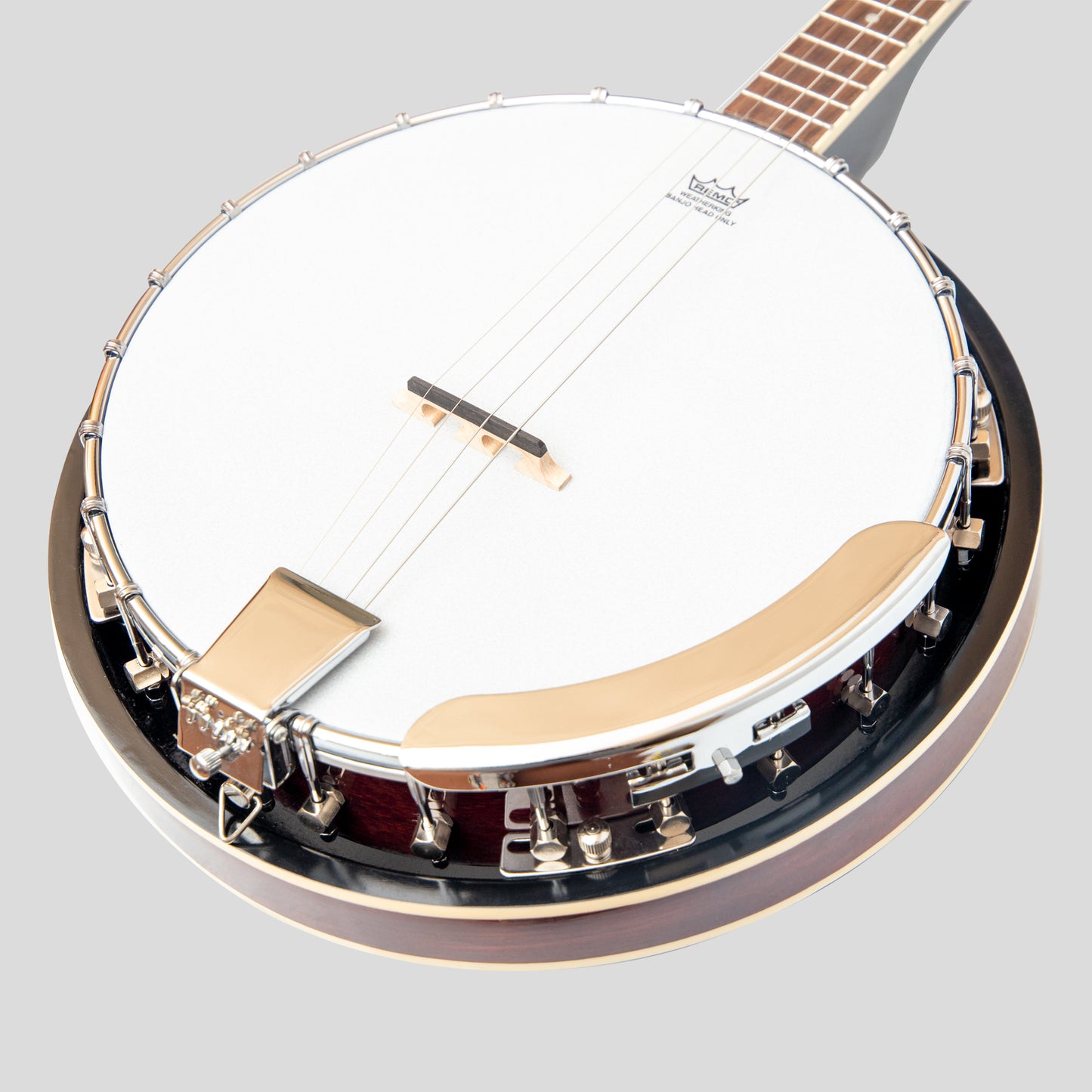 Heartland 4 String Banjo 19 Frets Irish Tenore Banjo Mano Sinistro 24 Staffa Con Schiena Solida Chiusa