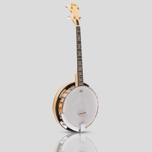 Heartland Deluxe Irish tenore Banjo 19 Frets con 24 staffa e finitura in acero solido chiuso