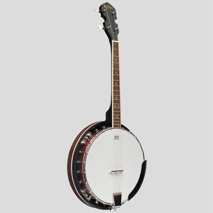 Heartland 4 Saiter Banjo Closed Solid Back 17 Bünde, Linkshänder 4 Saiter Irisches Tenor Banjo Kurze Mensur