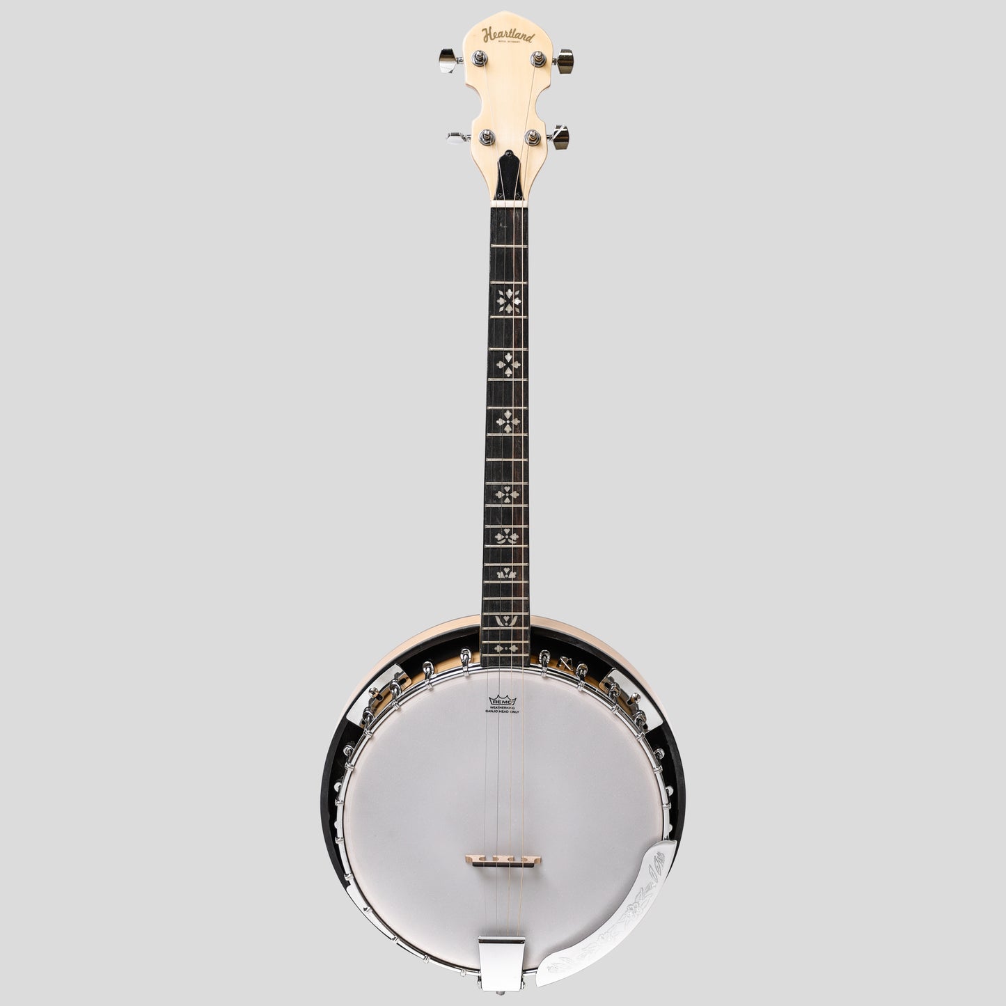 Heartland Deluxe Irish Tenor Banjo Mancino 19 tasti 24 Staffa Chiuso Solido Retro Acero Finitura