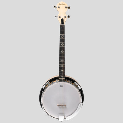 Heartland Deluxe Irish Tenor Banjo Linkshänder 19 Bünde 24 Bügel geschlossen Massiver Boden Ahorn Finish