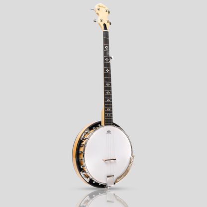 Heartland 5 corde Deluxe banjo irlandese con 24 staffa con finitura in acero posteriore solido chiuso