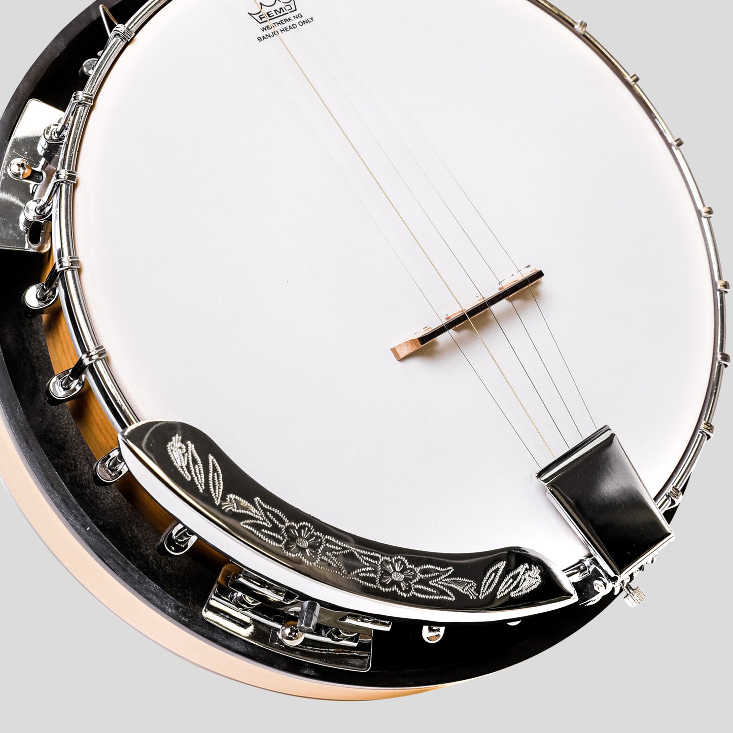 Heartland 5 String Deluxe Irish Banjo 24 Bracket con finitura in acero solido chiuso