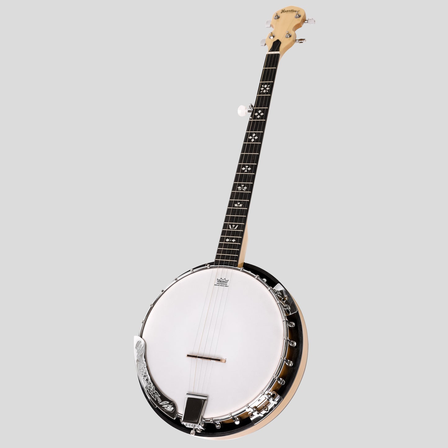 Heartland 5 String Deluxe Irish Banjo 24 Bracket con finitura in acero solido chiuso