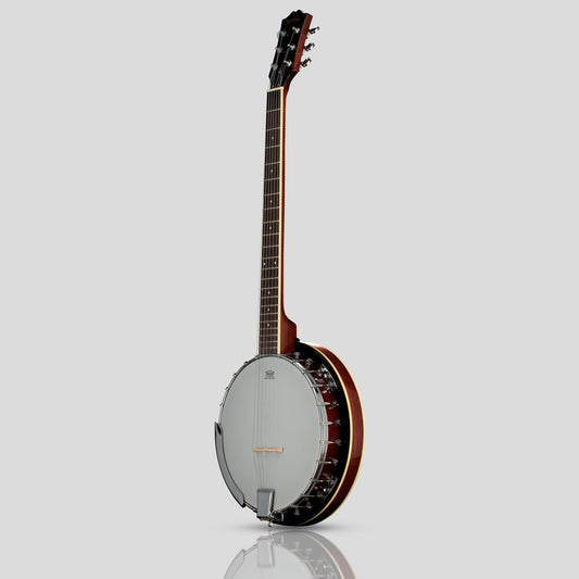 Heartland 6-saitiges Gitarrenbanjo mit festem Boden, irisches Gitarrenbanjo