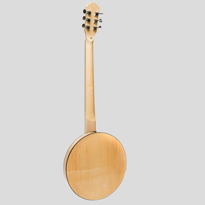 Heartland 6 String Deluxe Irish Banjo Left Handed 24 Bracket con finitura in acero solido chiuso