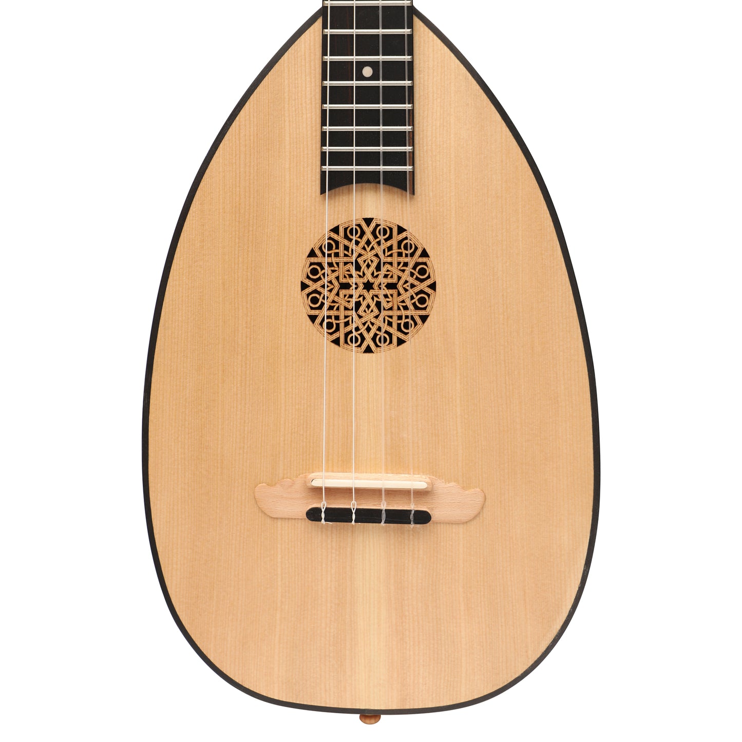 HEARTLAND BAROQUE UKULELE, 4-SAITIGER BARITON AUS NUSSBAUM UND LACEWOOD FÜR LINKSHÄNDER