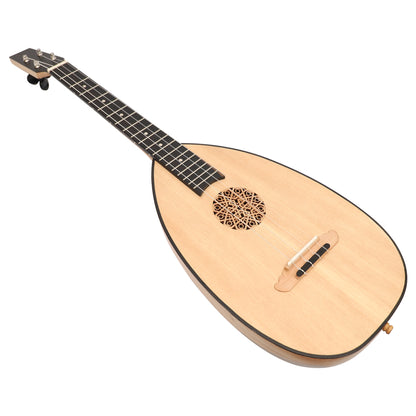 HEARTLAND BAROQUE UKUlELE, 4 STRING BARITONE VARIEGATED WALNUT E LACEWOOD SINISTRA A MANO