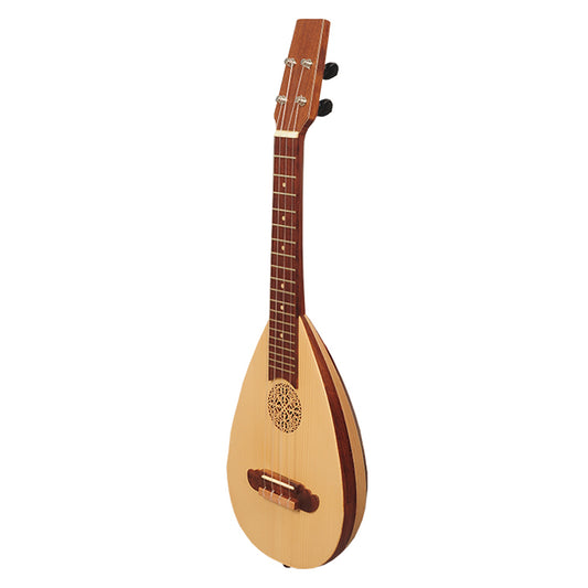 Heartland Baroque Ukulele, 4 String Concert Variegated Rosewood and Lacewood Muzikkon