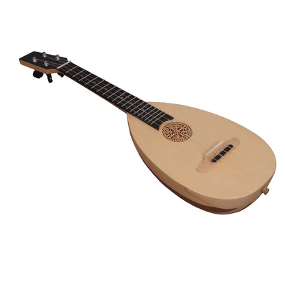 HEARTLAND BAROQUE UKUlELE, PASSEGGIATA VARIEGATA DEL CONCERTO A 4 STRINGERE E LACEWOOD A MANO