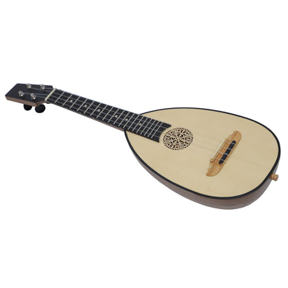 Heartland Barock Ukulele, 4-saitig Konzert Nussbaum