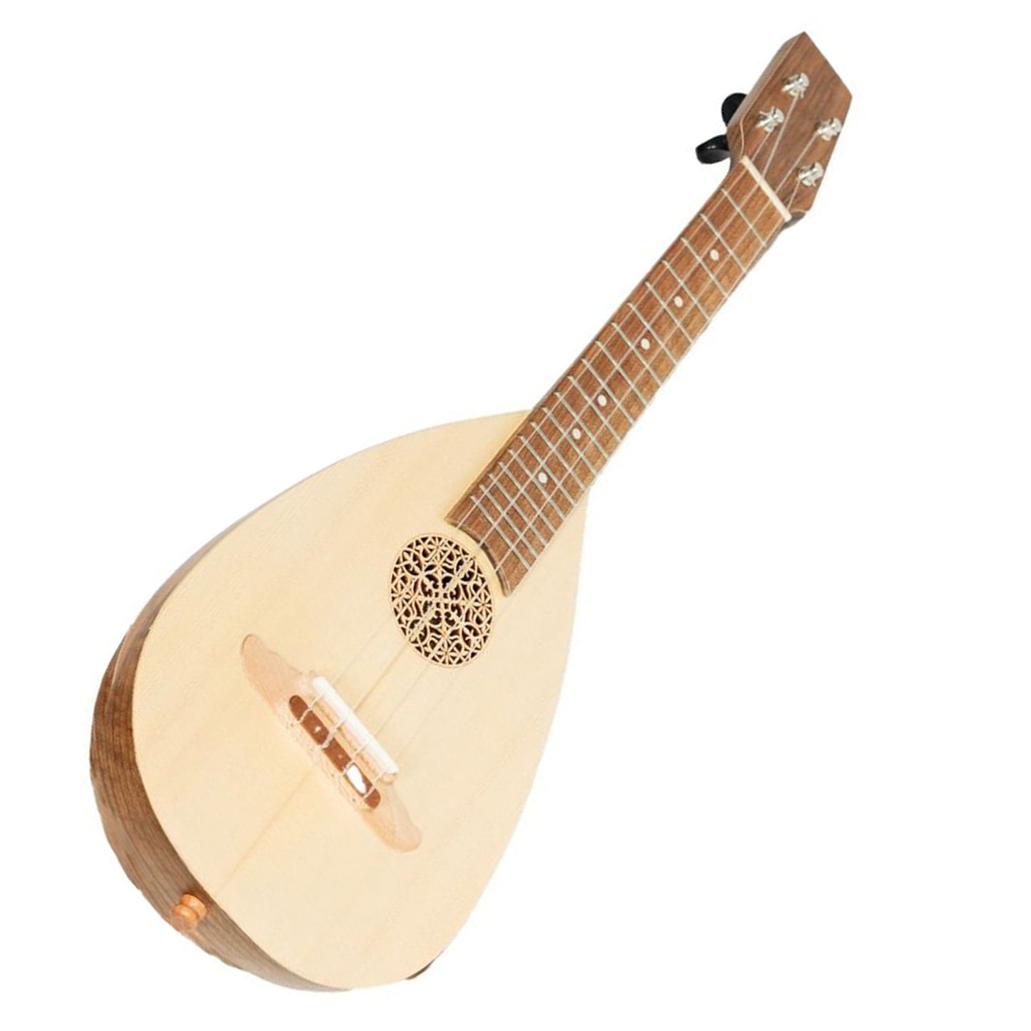 HEARTLAND BAROQUE UKULELE, 4-SAITIGER SOPRAN AUS NUSSBAUM UND SPITZENHOLZ FÜR LINKSHÄNDER