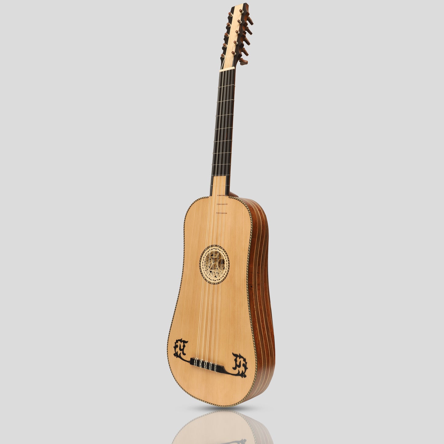 Chitarra barocca Heartland Sellas, palissandro di noce variegato a 5 portate