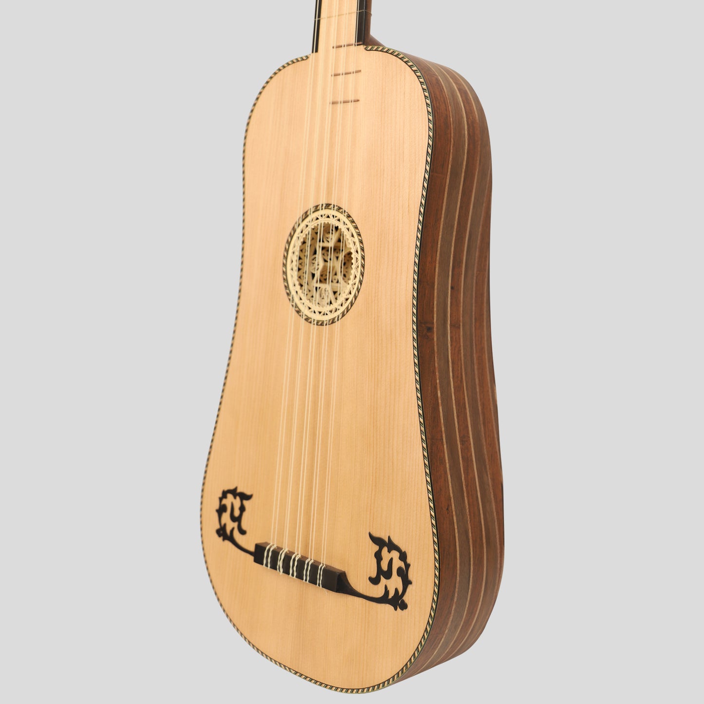 Chitarra barocca Heartland Sellas, palissandro di noce variegato a 5 portate