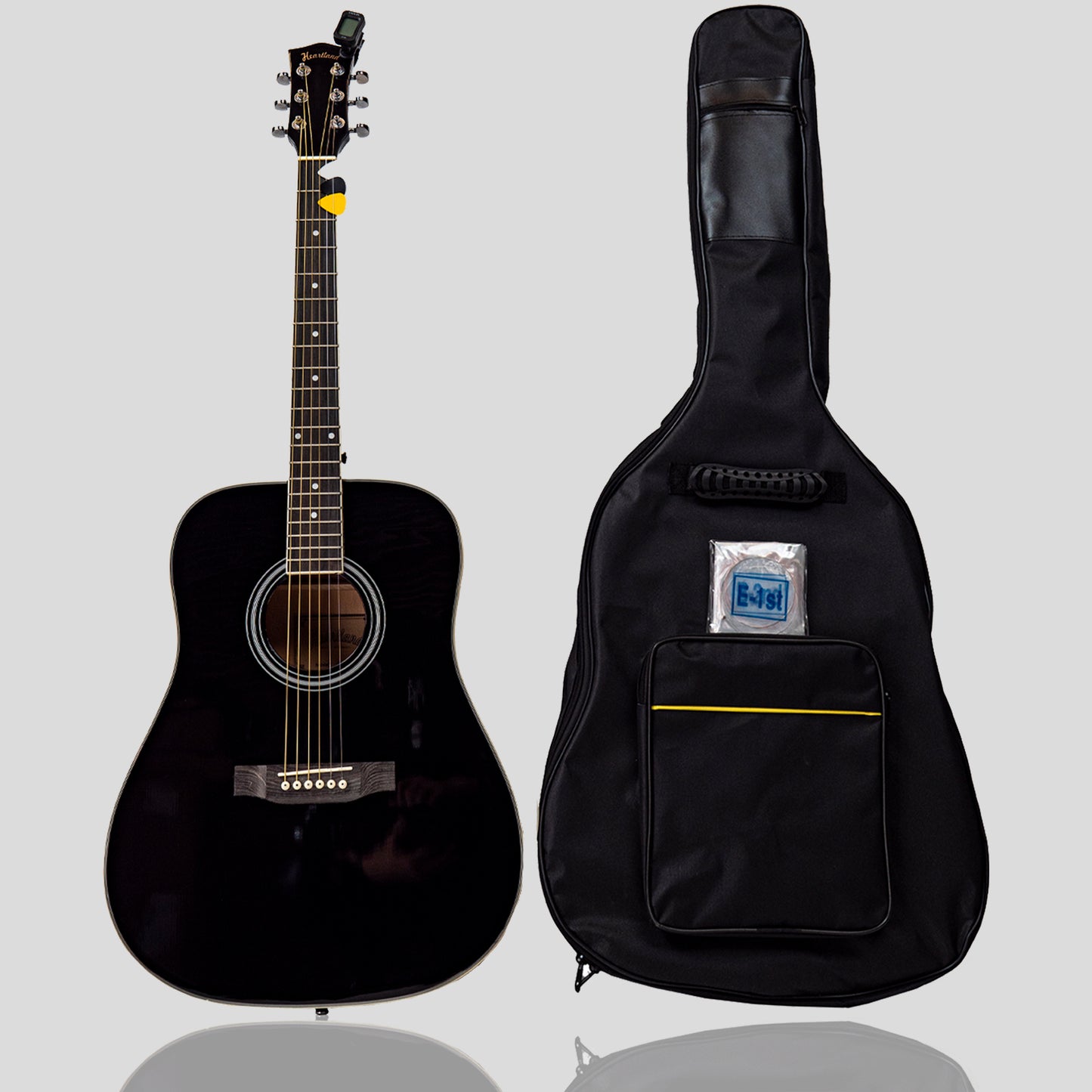 Heartland Spirit Dreadnought Kit Chitarra Corde d'Acciaio Nero