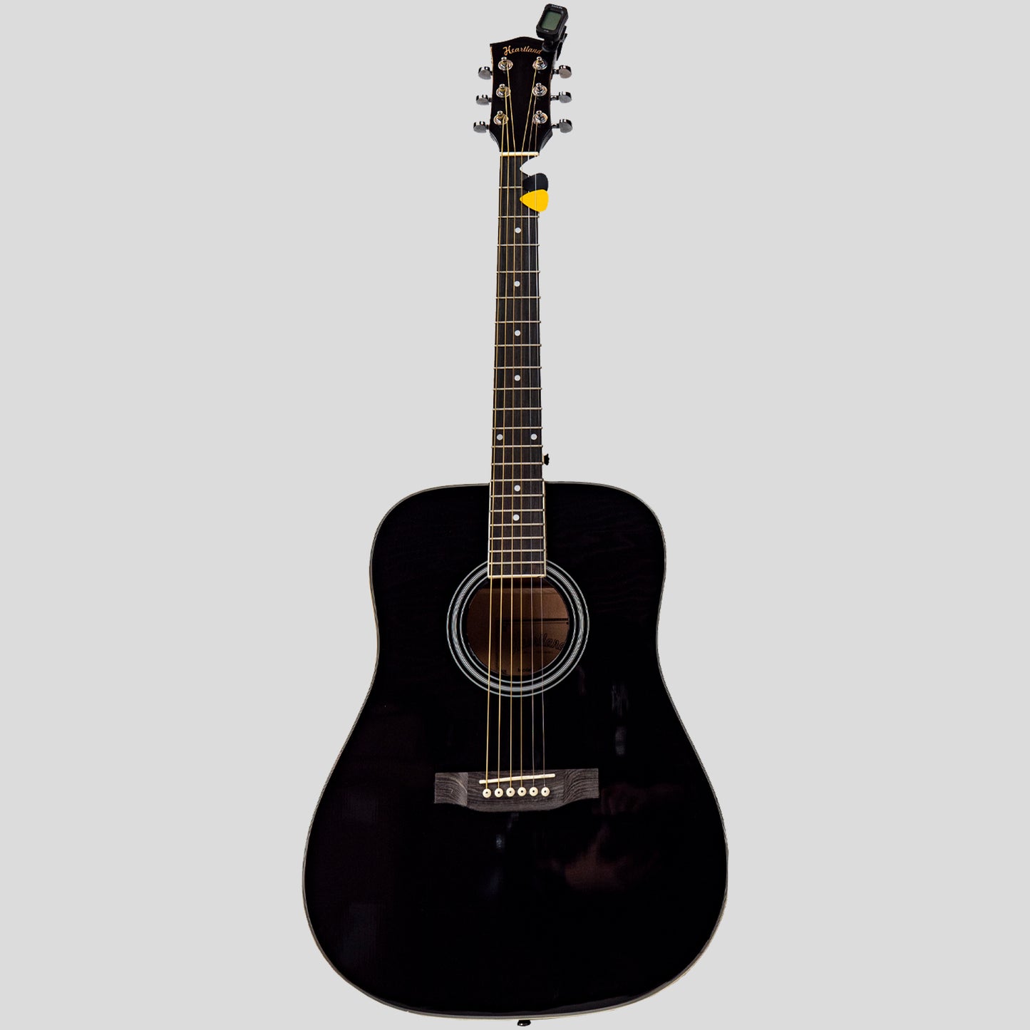 Heartland Spirit Dreadnought Stahlsaiten-Gitarrenbausatz Schwarz