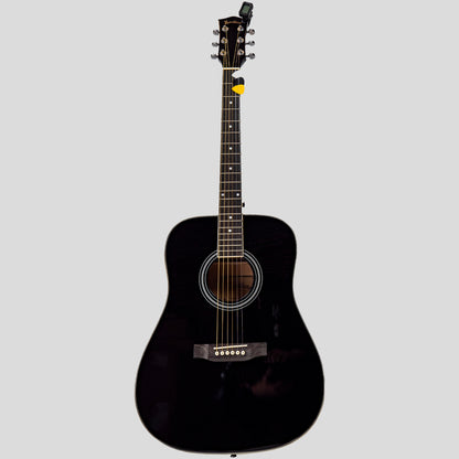 Heartland Spirit Dreadnought Stahlsaiten-Gitarrenbausatz Schwarz