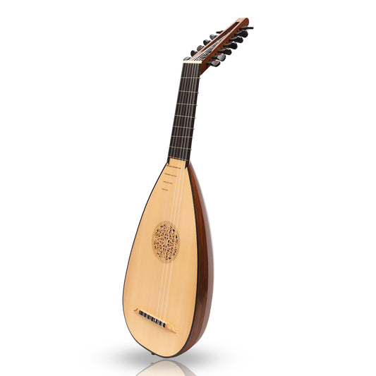 Heartland Travel Lute, 7 Course Rosewood Left Handed by Muzikkon Muzikkon