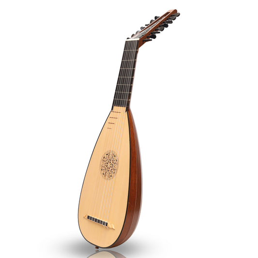 Heartland Travel Lute, 8 Course Rosewood Left Handed by Muzikkon Muzikkon