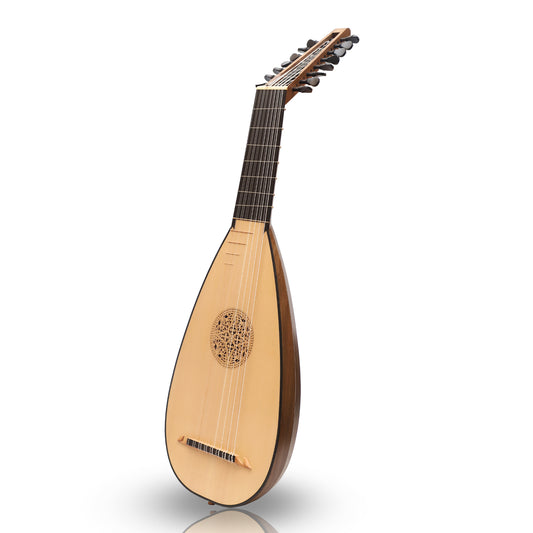 Heartland Travel Lute, 8 Course Walnut Left Handed by Muzikkon Muzikkon