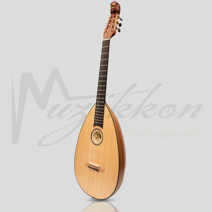 Lute Guitar 6 String Variegated Lacewood Rosewood